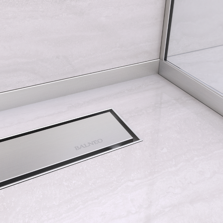 Profil de pantă Balneo inox pentru sticlă dreapta 120 cm