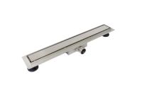 Rigolă de pardoseală Balneo Duplex Standard 100 cm bilaterală din oțel inoxidabil periat cu sifon jos