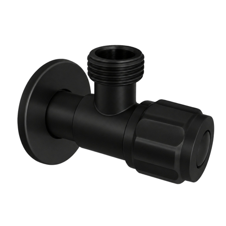 Robinet unghiular cu cap ceramic model 2 Negru 1/2 x 3/8