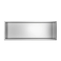 Raft de perete încastrat Balneo Wall Box One Inox 90 x 30 x 7 cm din oțel inoxidabil periat cu ramă