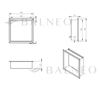 Balneo Wall Box LED raft încastrat cupru 30 x 30 x 10 cm