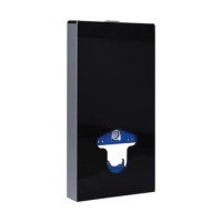 Cadru aparent WC Balneo Fix-Frame Glass Black negru din sticlă securizată