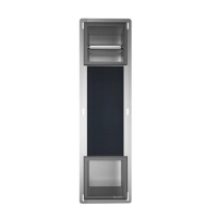 Balneo Wall Box Suport de hârtie 2 Gun Metal cu depozitare încorporată în perete din oțel inoxidabil
