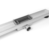 Rigolă de pardoseală Balneo Duplex Next Inox 70 cm bidirecțională din oțel inoxidabil periat cu sifon jos și colector adânc