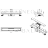 Sifon de perete pentru duș Wall and Floor NEXT - 100 cm Gun Metal