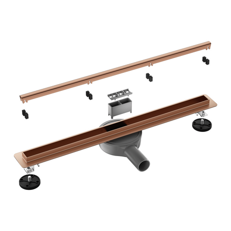 Canal de scurgere liniar de podea Balneo Slim & Low ProLine Copper 60 cm, din cupru