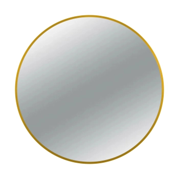 Oglindă rotundă Balneo Corina aurie 100 cm