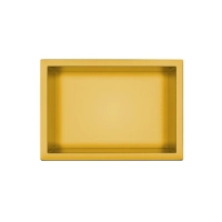 Raft încastrat Balneo WALL-BOX ONE Gold 30x20x10 cm auriu din oțel inoxidabil cu ramă
