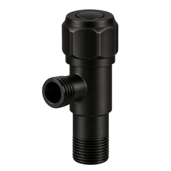  Robinet unghiular cu cap ceramic Model 2 Negru 1/2 x 1/2