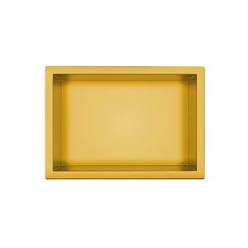 Raft încastrat Balneo WALL-BOX ONE Gold 30x20x10 cm auriu din oțel inoxidabil cu ramă