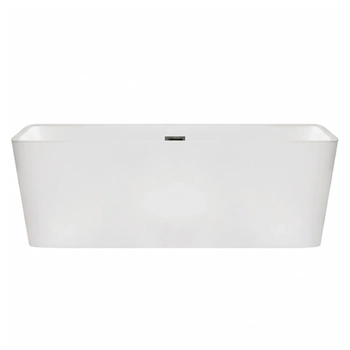 Balneo ROMA cadă independentă 170 x 80 cm acrilic alb cu cadru din oțel inoxidabil și 6 picioare stabilizatoare cu revărsare și fișă din metal armat