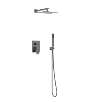 Balneo Cascade duș mixer set 3 gun metal